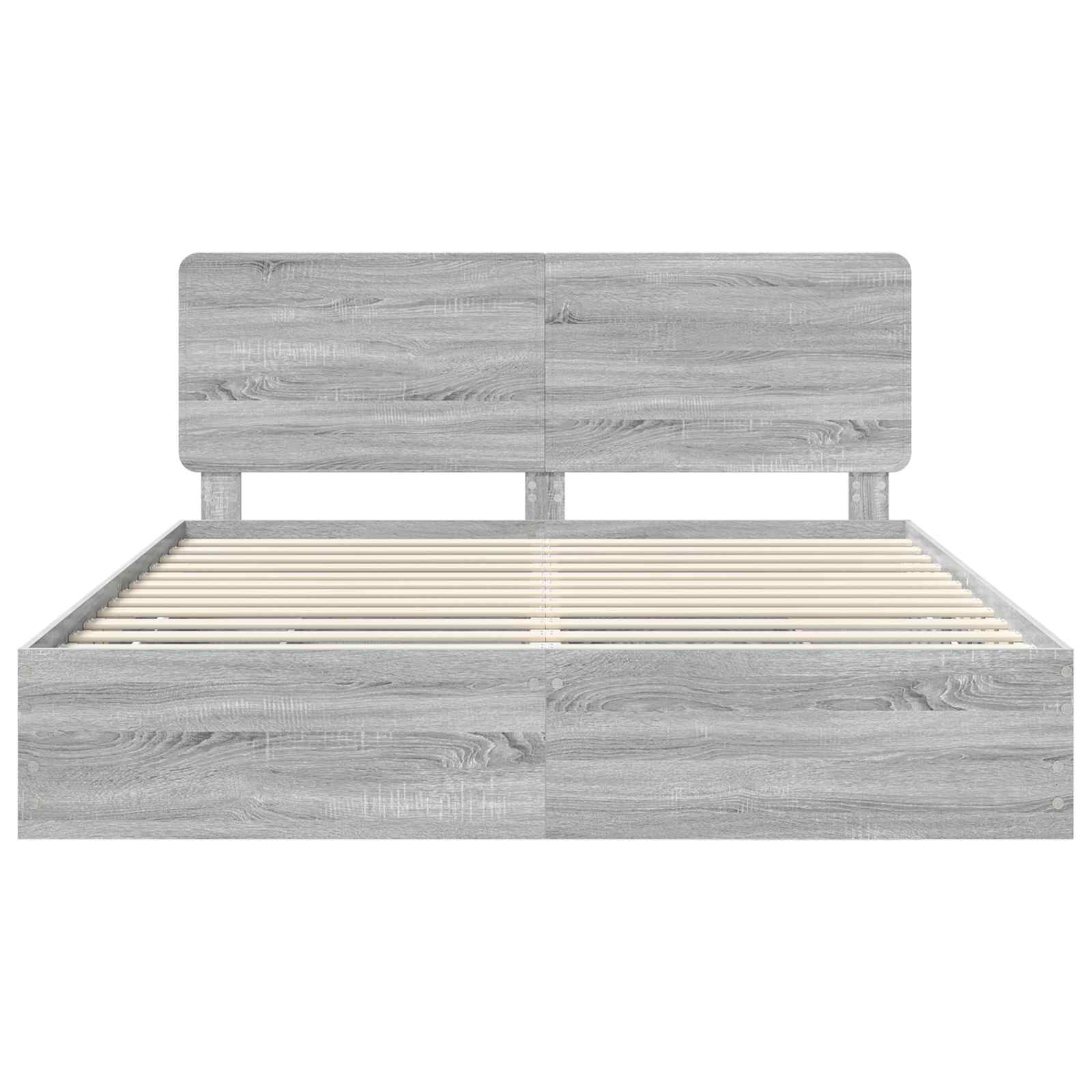 Σκελετός Κρεβατιού Γκρίζο Σονομα 180 x 200 cm Μηχανήματος Ξύλο