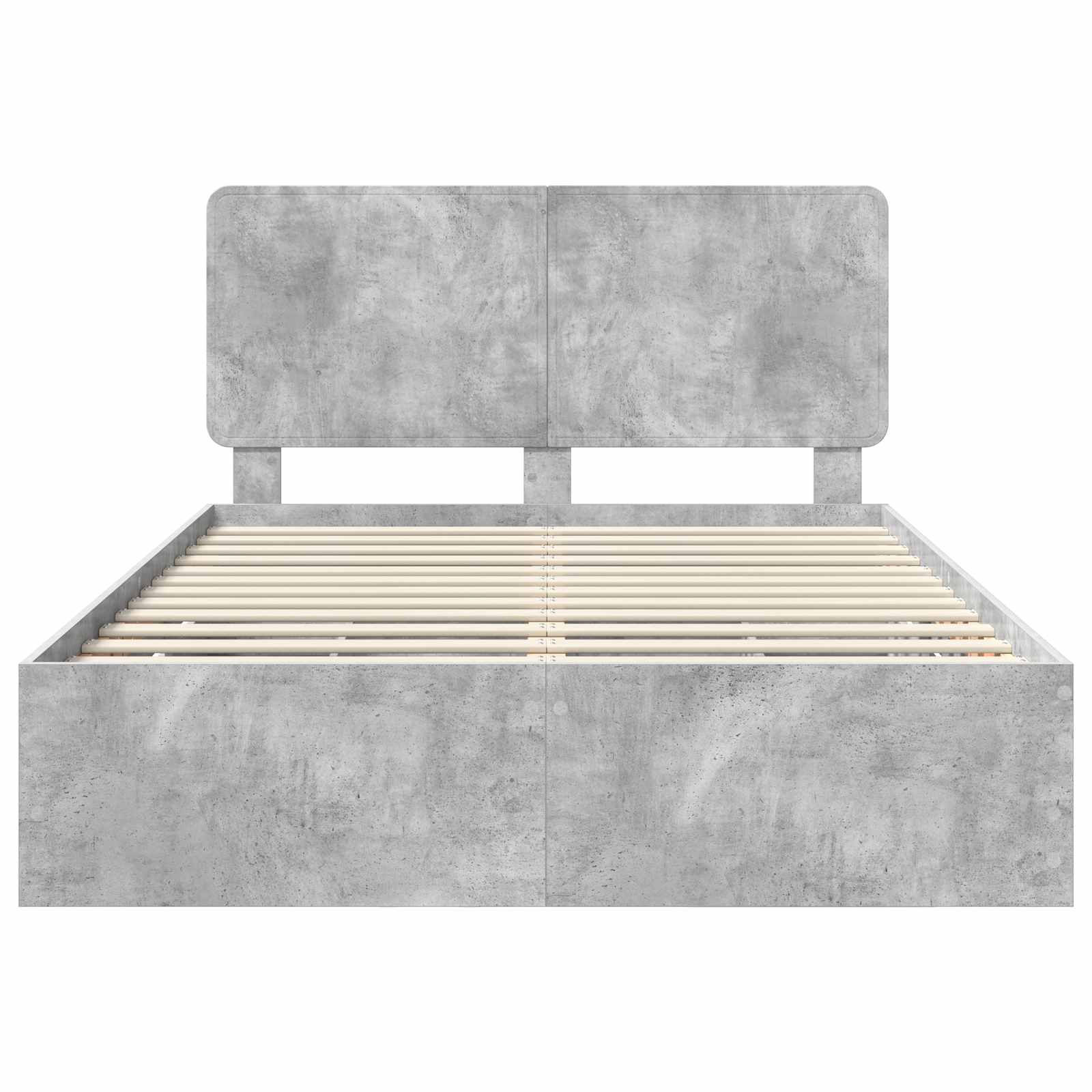 Σκελετός Κρεβατιού Σκυρόδεμα Γκρι 150 x 200 cm Μηχανήματος Ξύλο