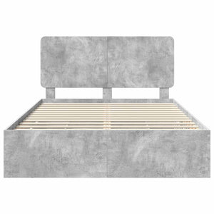 Σκελετός Κρεβατιού Σκυρόδεμα Γκρι 140 x 200 cm Μηχανήματος Ξύλο