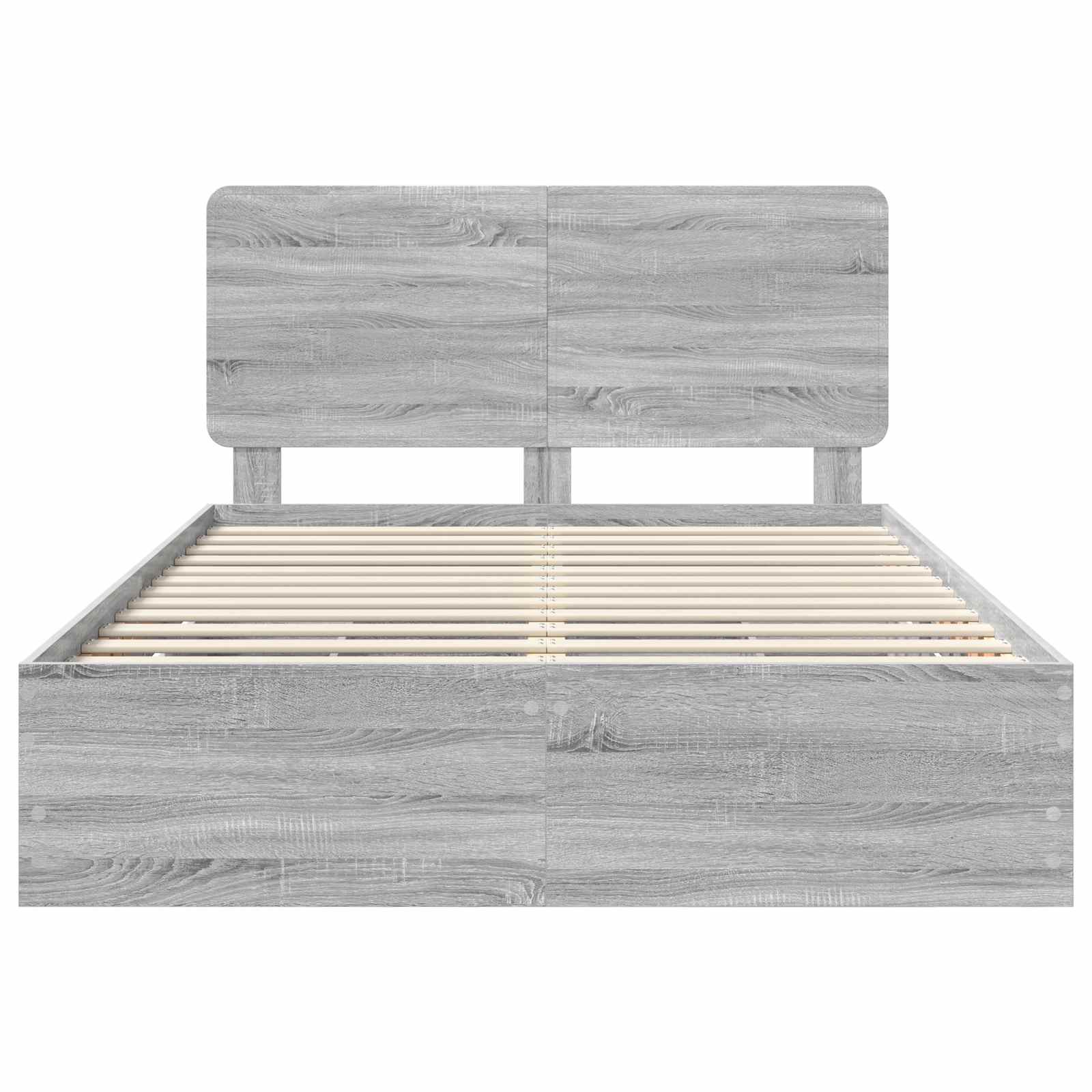 Σκελετός Κρεβατιού Γκρίζο Σονομα 140 x 200 cm Μηχανήματος Ξύλο