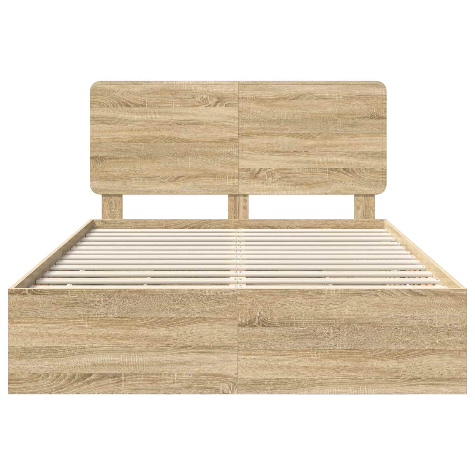 Σκελετός Κρεβατιού Δρύς Sonoma 140 x 190 cm Μηχανήματος Ξύλο - Pakobazaar
