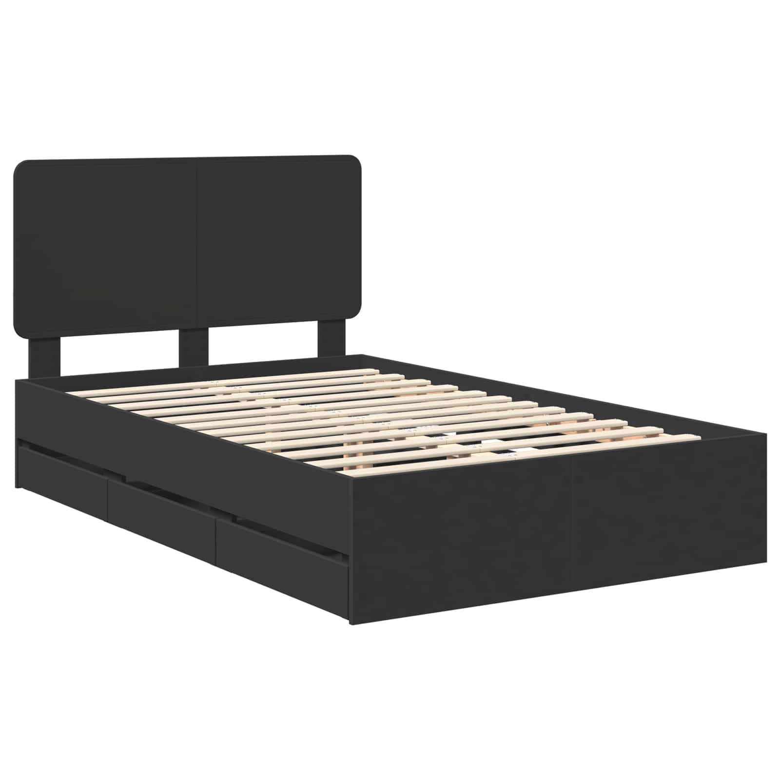 Σκελετός Κρεβατιού Μαύρο 120 x 200 cm Μηχανήματος Ξύλο