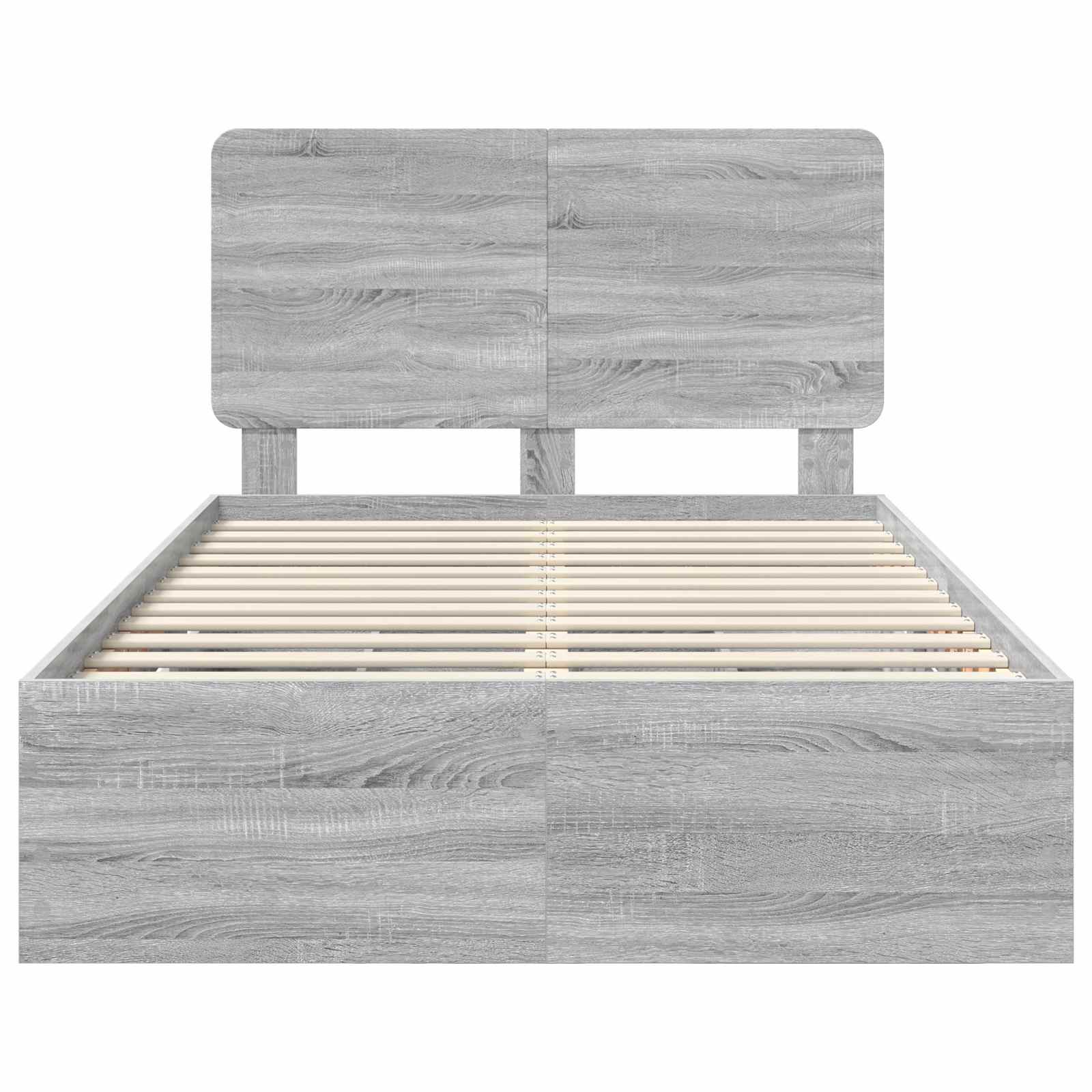 Σκελετός Κρεβατιού Γκρίζο Σονομα 120 x 200 cm Μηχανήματος Ξύλο