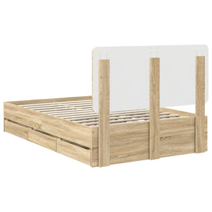Σκελετός Κρεβατιού Δρύς Sonoma 120 x 190 cm Μηχανήματος Ξύλο