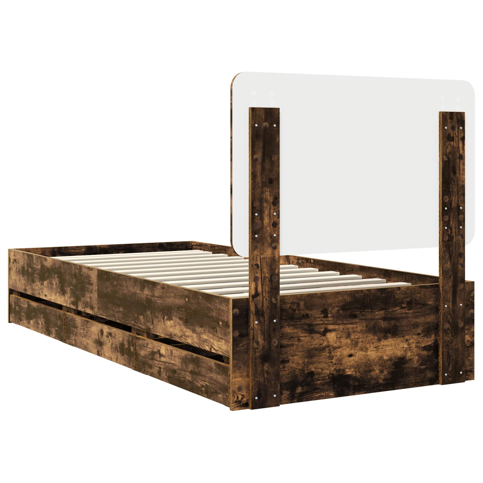 Σκελετός Κρεβατιού Καπνιστό Δρύς 90 x 200 cm Μηχανήματος Ξύλο