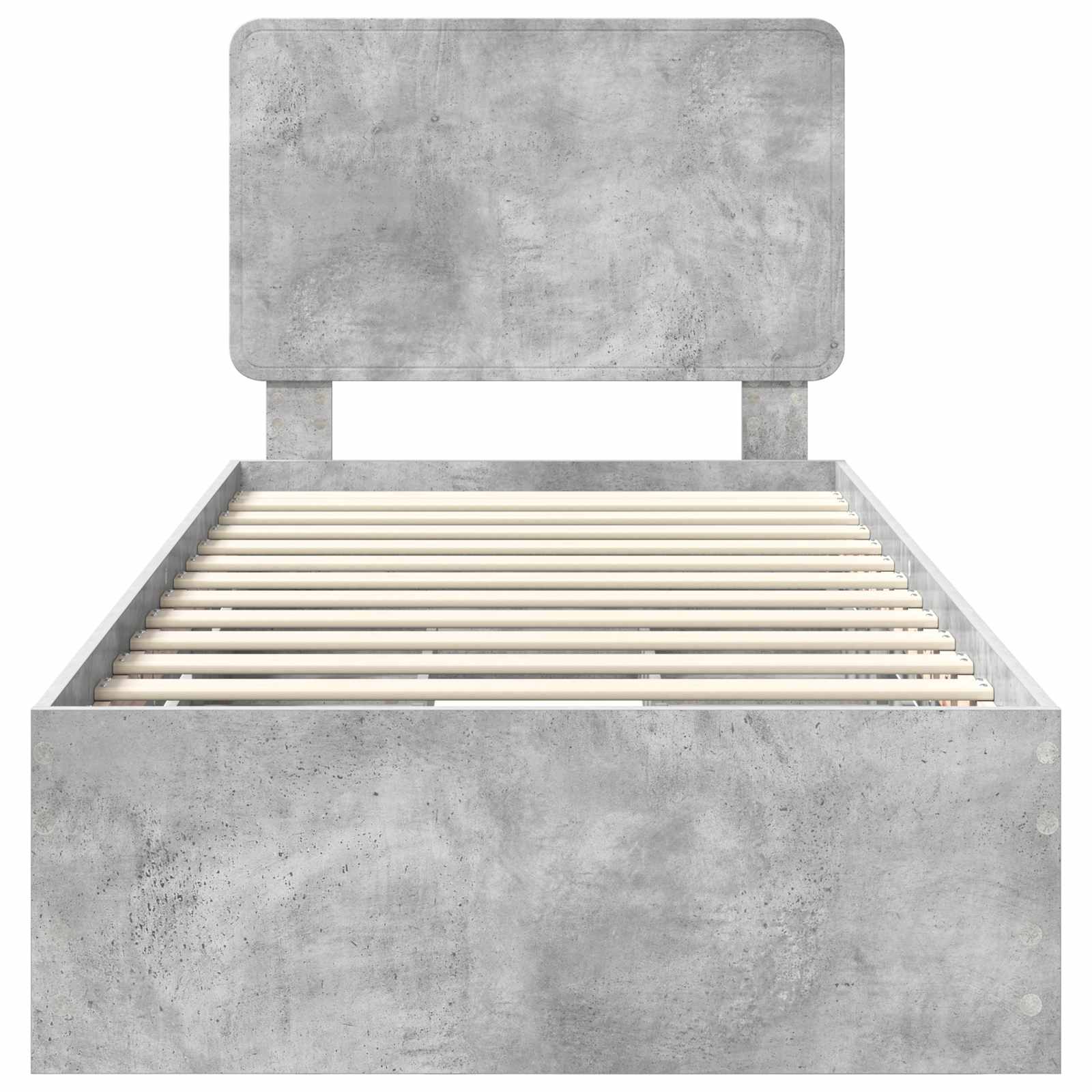 Σκελετός Κρεβατιού Σκυρόδεμα Γκρι 75 x 190 cm Μηχανήματος Ξύλο