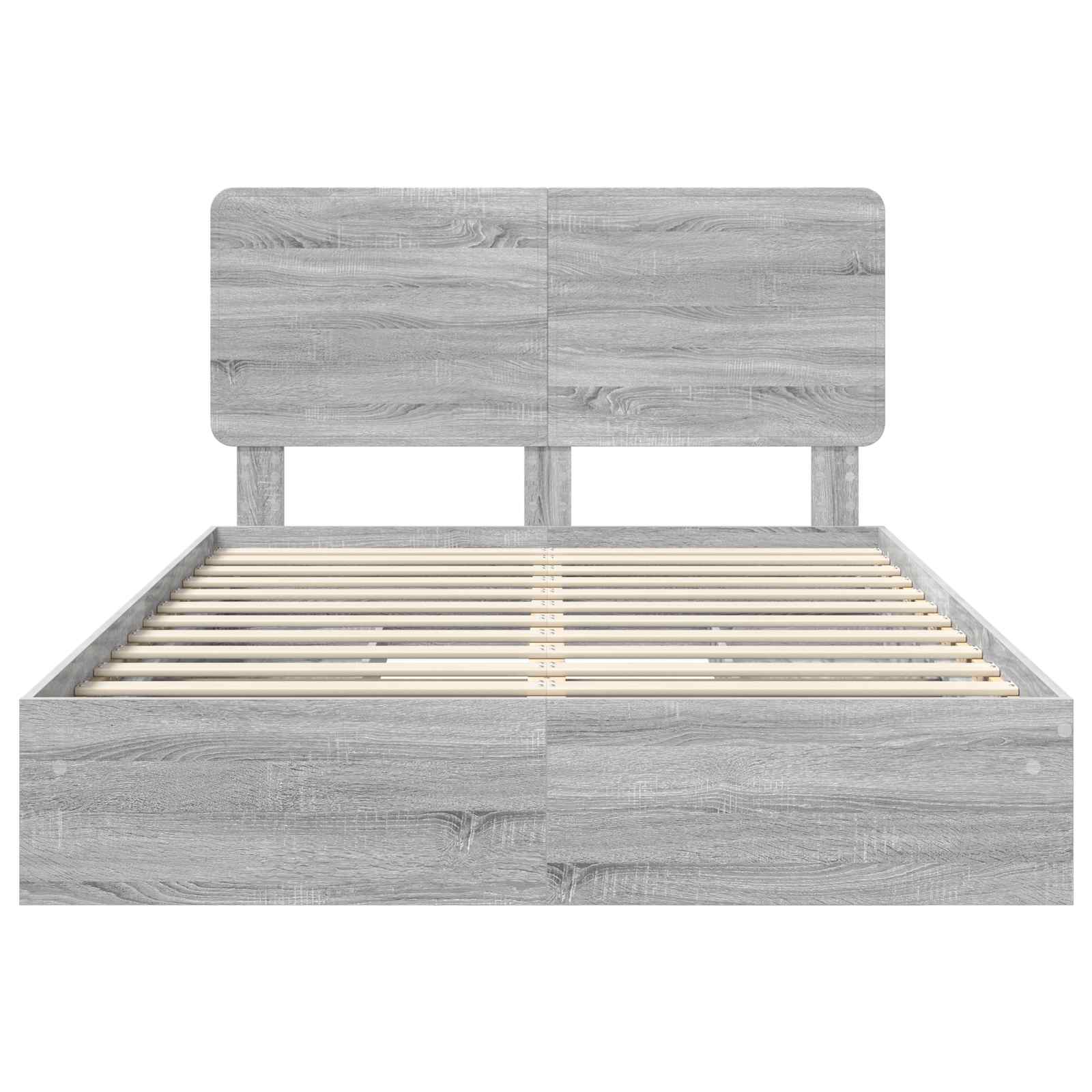 Κρεβάτι Αποθήκης Γκρίζο Σονομα 160 x 200 cm Επεξεργασμένο ξύλο