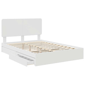 Κρεβάτι Αποθήκης Λευκό 150 x 200 cm Επεξεργασμένο Ξύλο