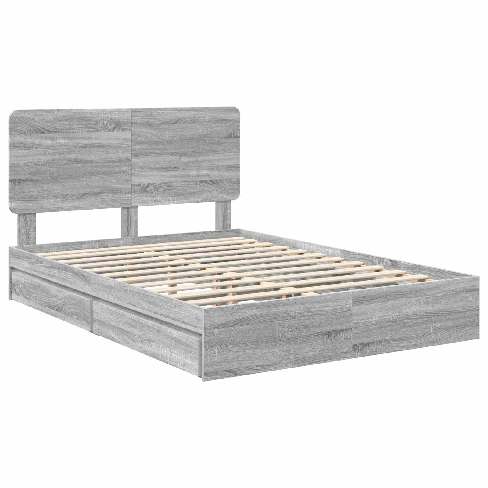 Κρεβάτι Αποθήκης Γκρίζο Σονομα 140 x 200 cm Επεξεργασμένο ξύλο