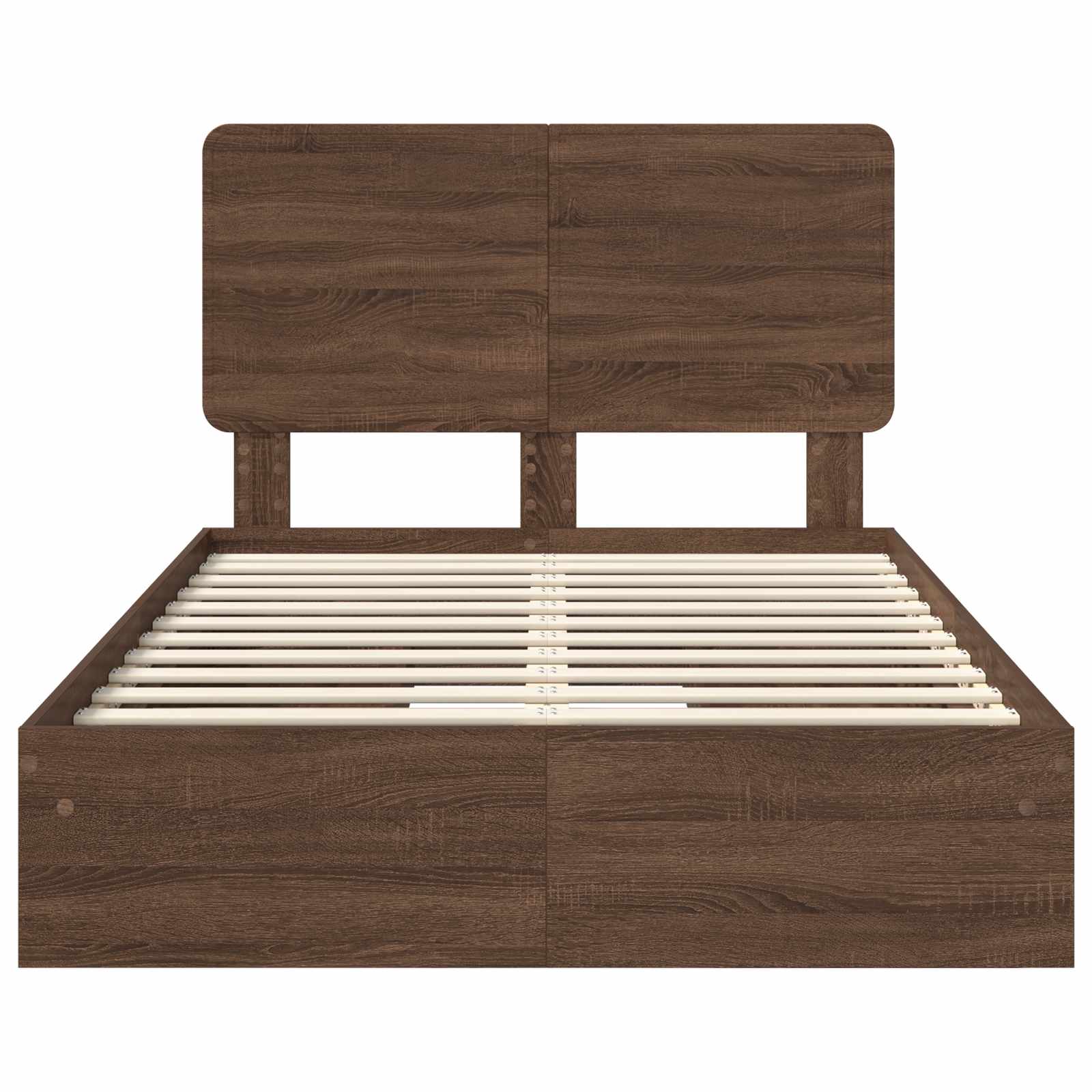 Κρεβάτι Αποθήκης Καφέ δρυς 135 x 190 cm Επεξεργασμένο Ξύλο - Pakobazaar