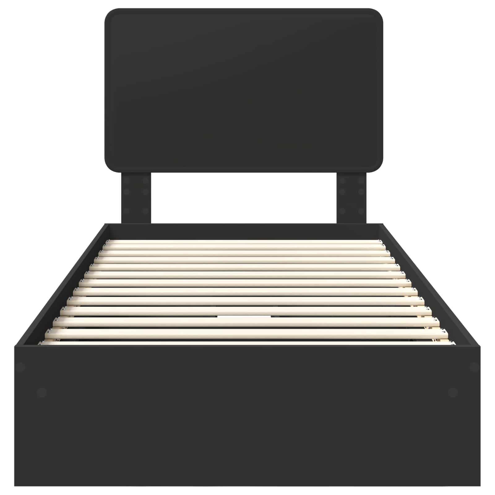 Κρεβάτι Αποθήκης Μαύρο 100 x 200 cm Επεξεργασμένο ξύλο - Pakobazaar