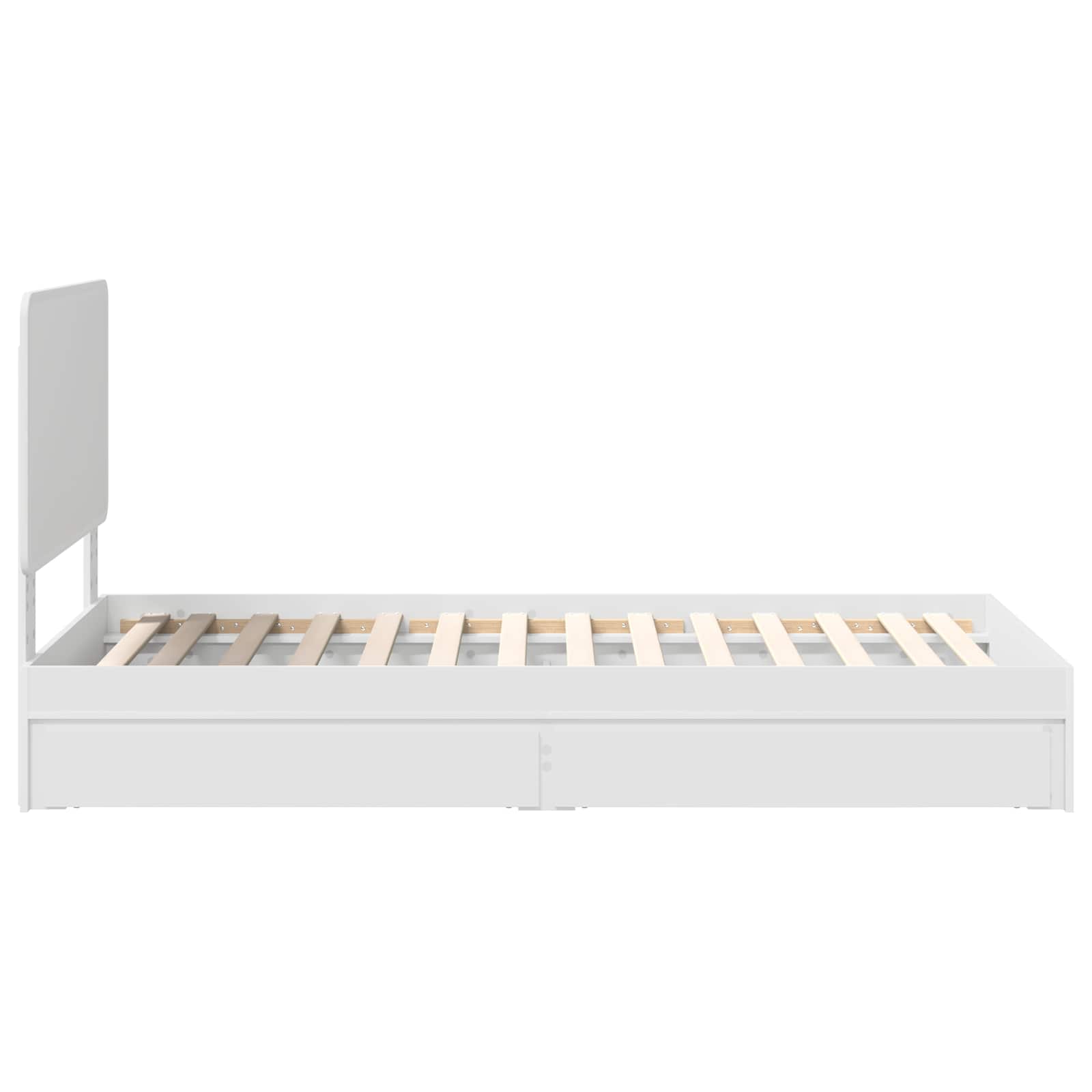 Κρεβάτι Αποθήκης Λευκό 75 x 190 cm Επεξεργασμένο ξύλο