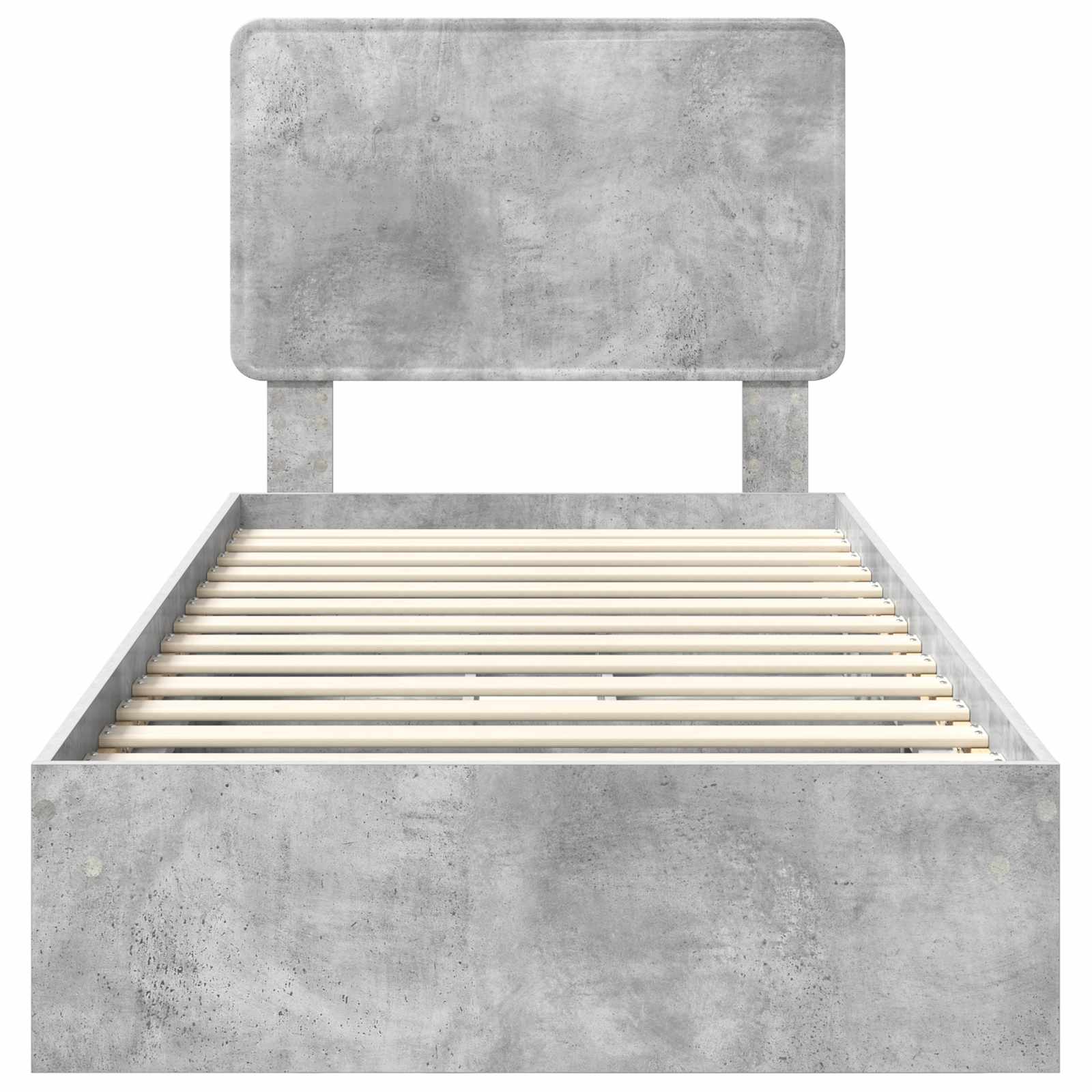 Κρεβάτι Αποθήκης Σκυρόδεμα Γκρι 75 x 190 cm Επεξεργασμένο ξύλο