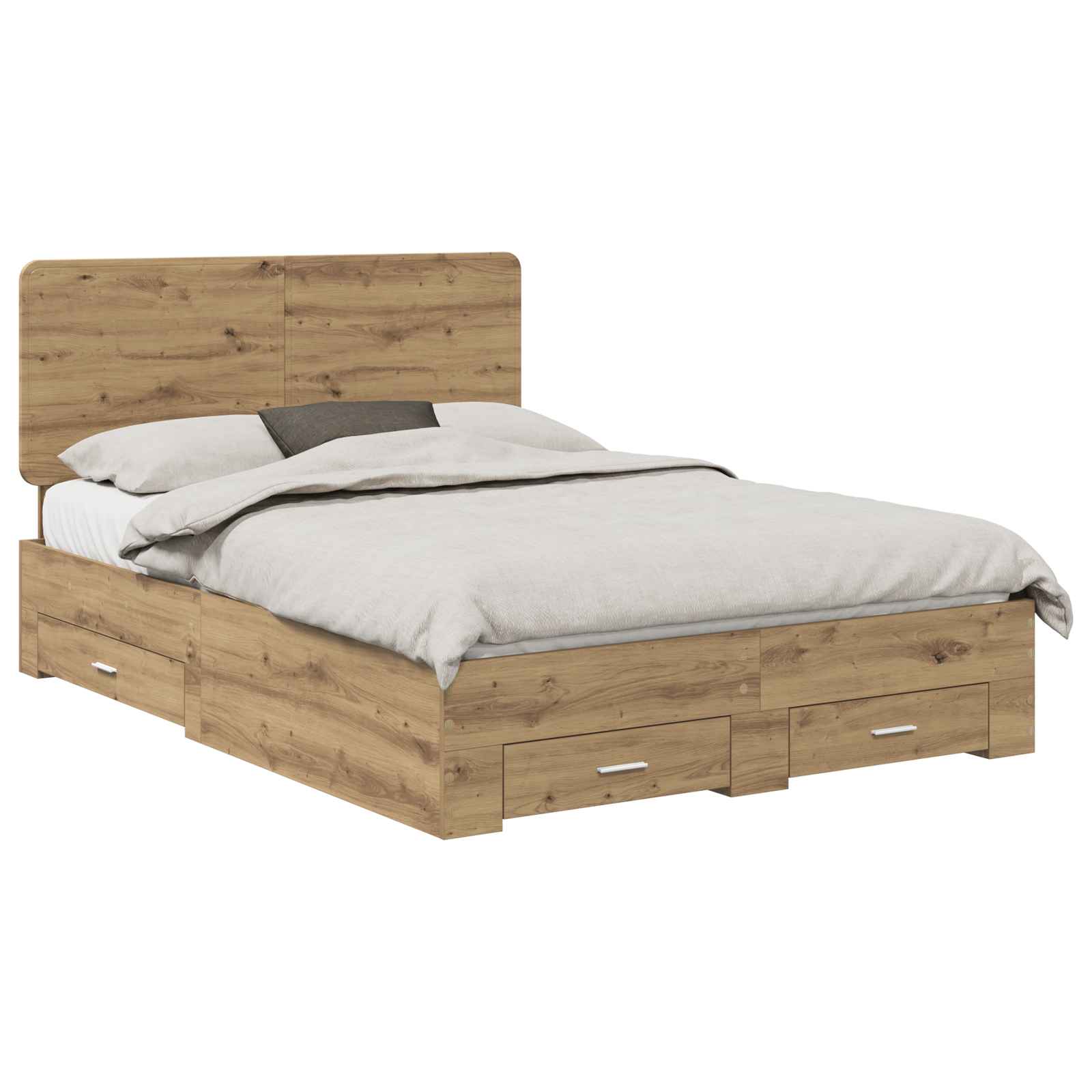 Σκελετός Κρεβατιού Artisan Oak 140 x 200 cm Επεξεργασμένο Ξύλο