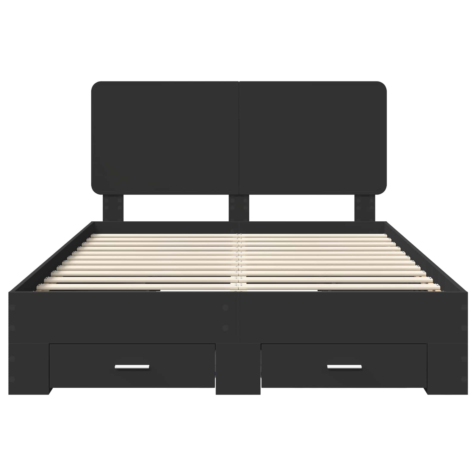 Σκελετός Κρεβατιού Μαύρο 140 x 190 cm Επεξεργασμένο ξύλο