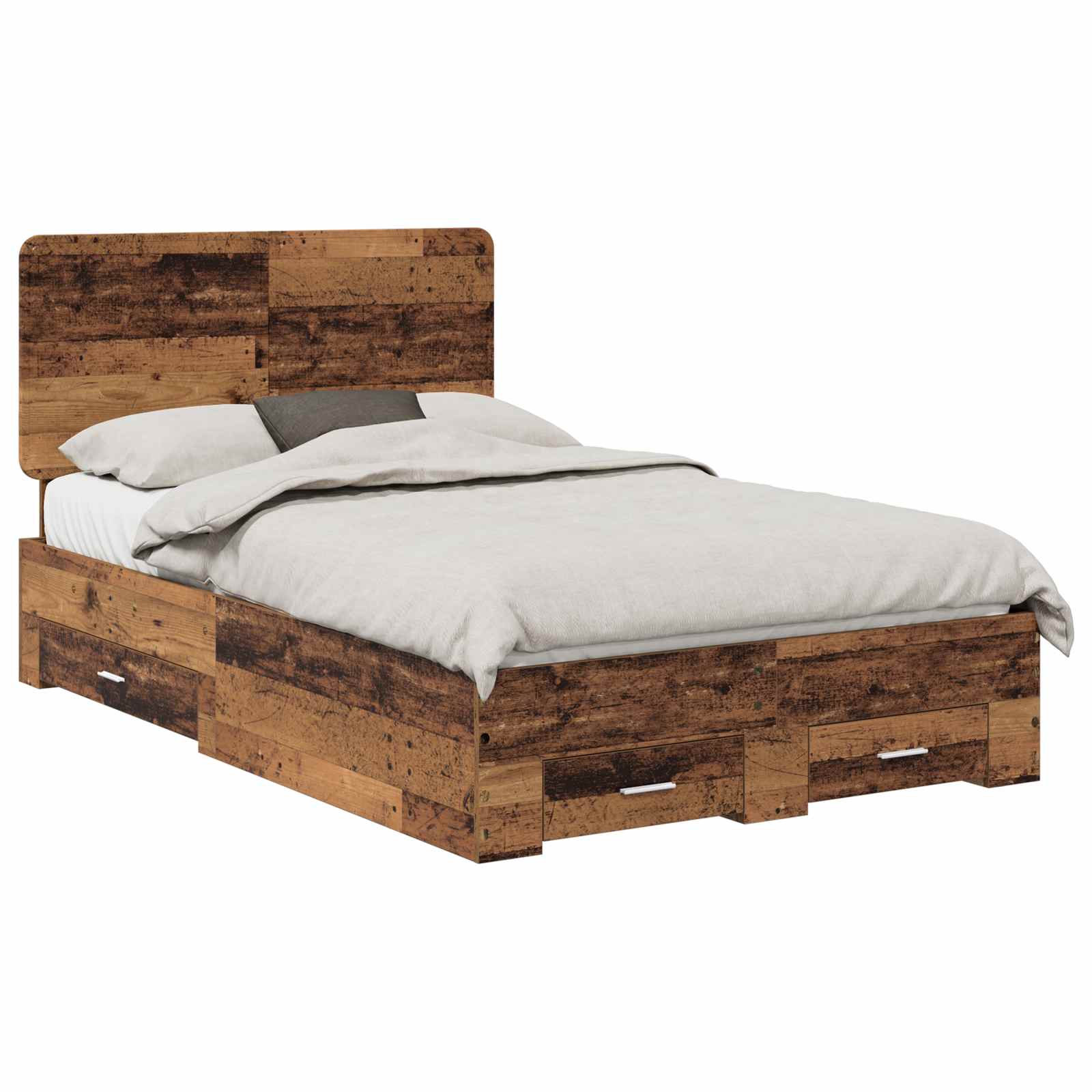 Σκελετός Κρεβατιού Παλιό ξύλο 135 x 190 cm Επεξεργασμένο ξύλο - Pakobazaar