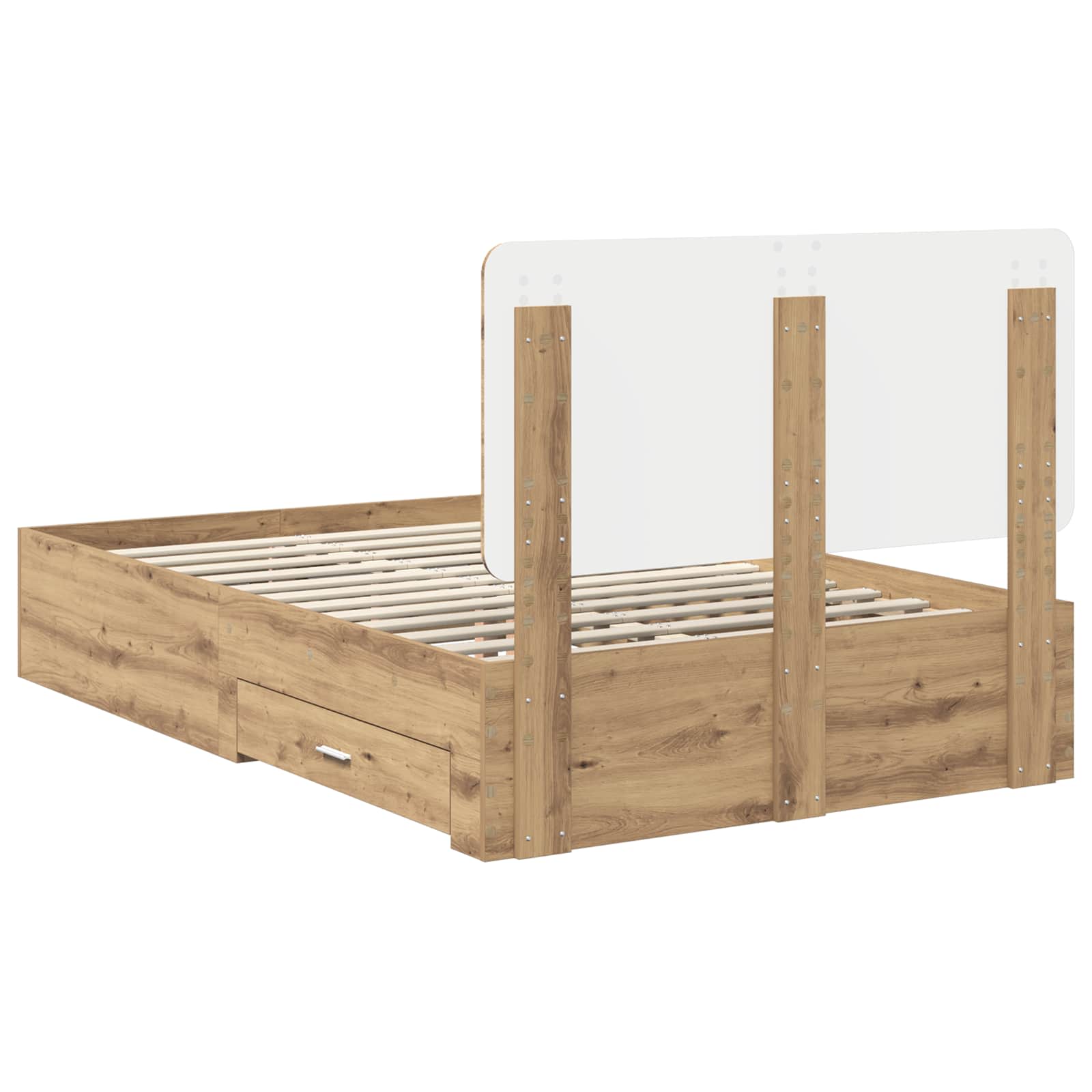 Σκελετός Κρεβατιού Artisan Oak 120 x 200 cm Επεξεργασμένο ξύλο - Pakobazaar
