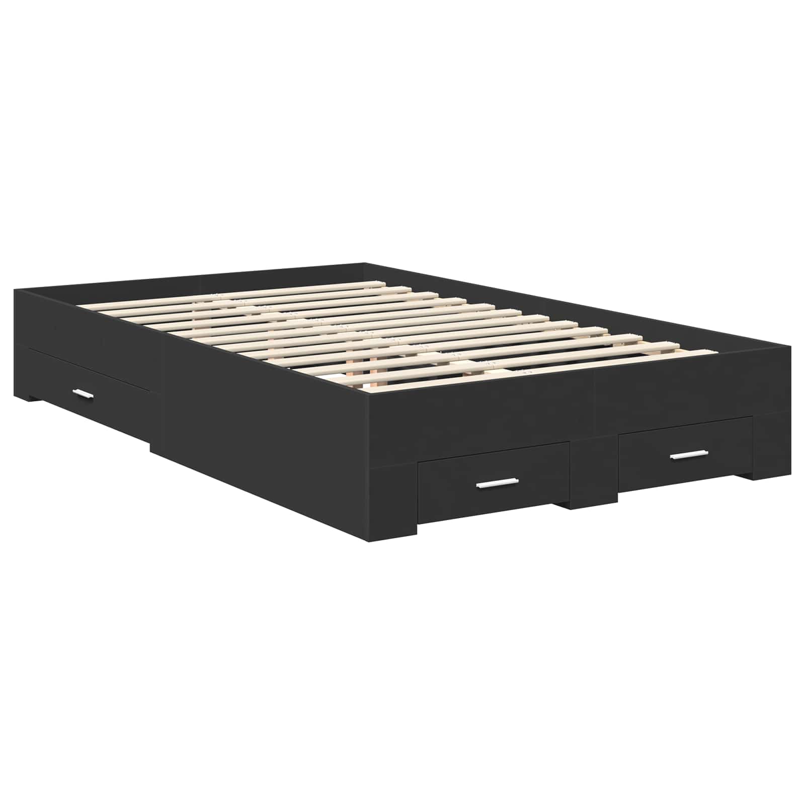Σκελετός Κρεβατιού Μαύρο 120 x 190 cm Επεξεργασμένο Ξύλο