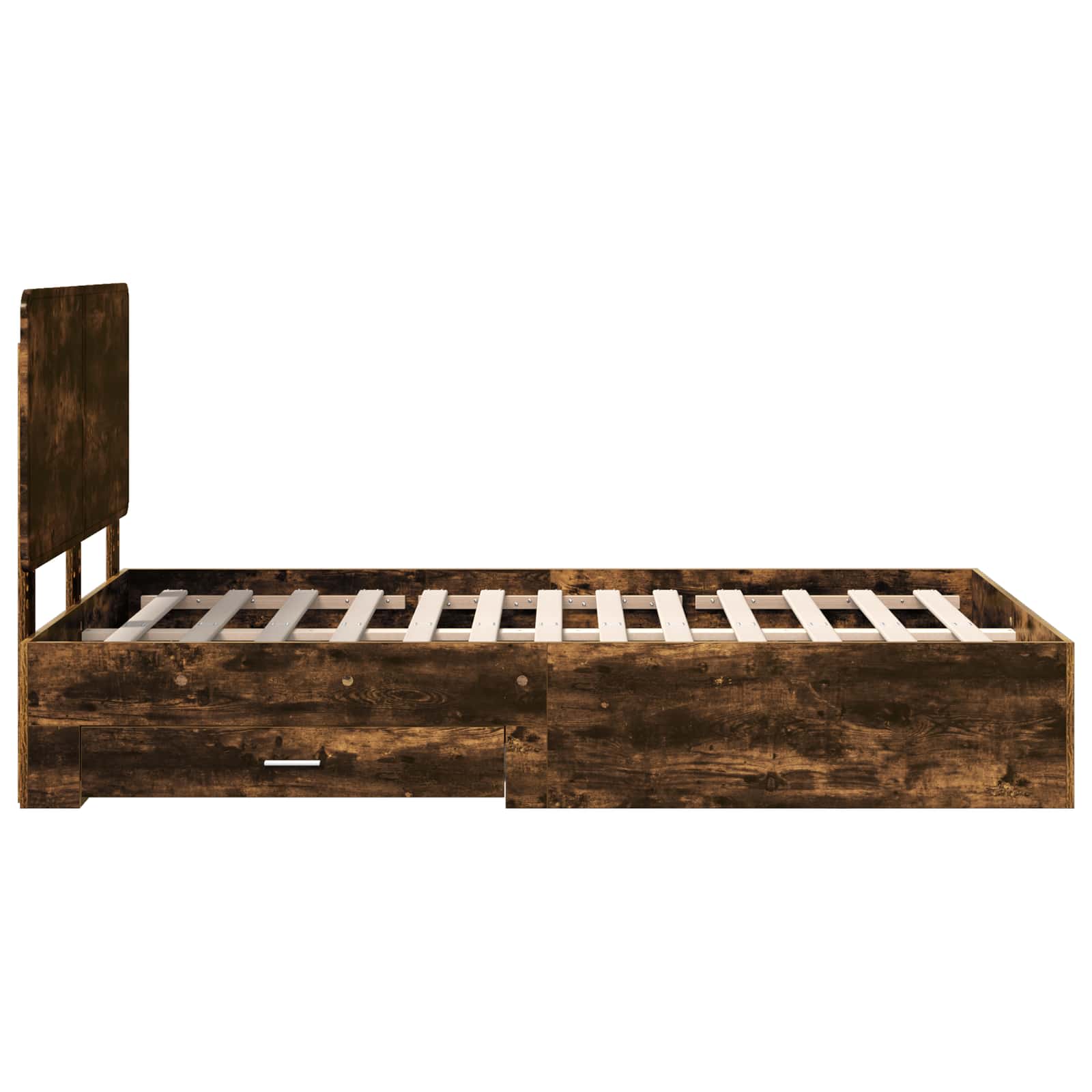 Σκελετός Κρεβατιού με κεφαλάρι Καπνιστό Δρύς 120 x 190 cm