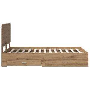 Σκελετός Κρεβατιού Artisan Oak 120 x 190 cm Επεξεργασμένο ξύλο - Pakobazaar