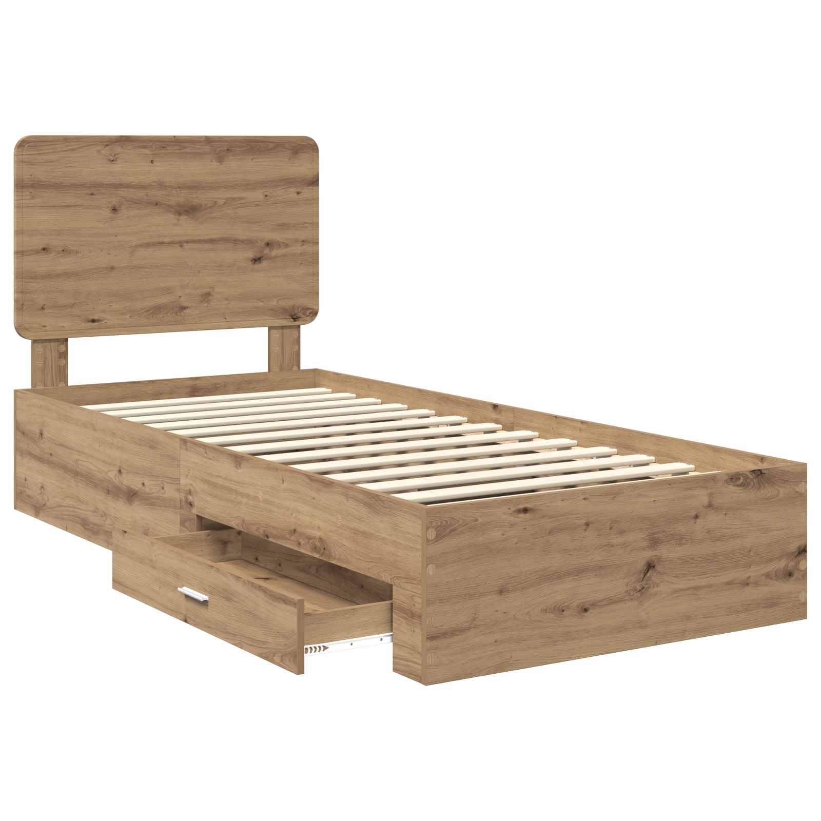 Σκελετός Κρεβατιού Artisan Oak 100 x 200 cm Επεξεργασμένο ξύλο