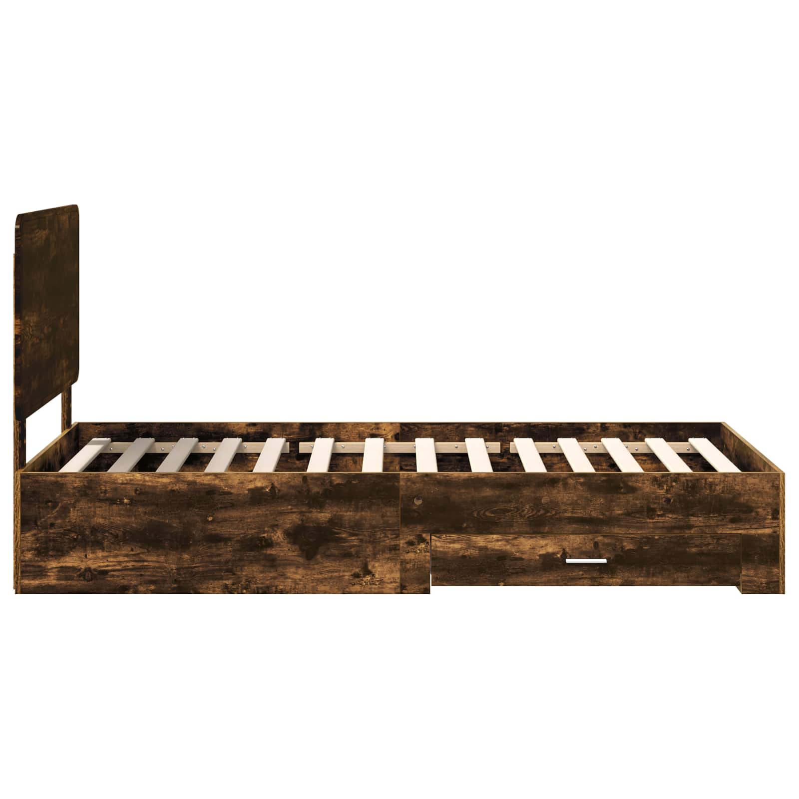 Σκελετός Κρεβατιού Καπνιστό Δρύς 90 x 200 cm Επεξεργασμένο ξύλο - Pakobazaar