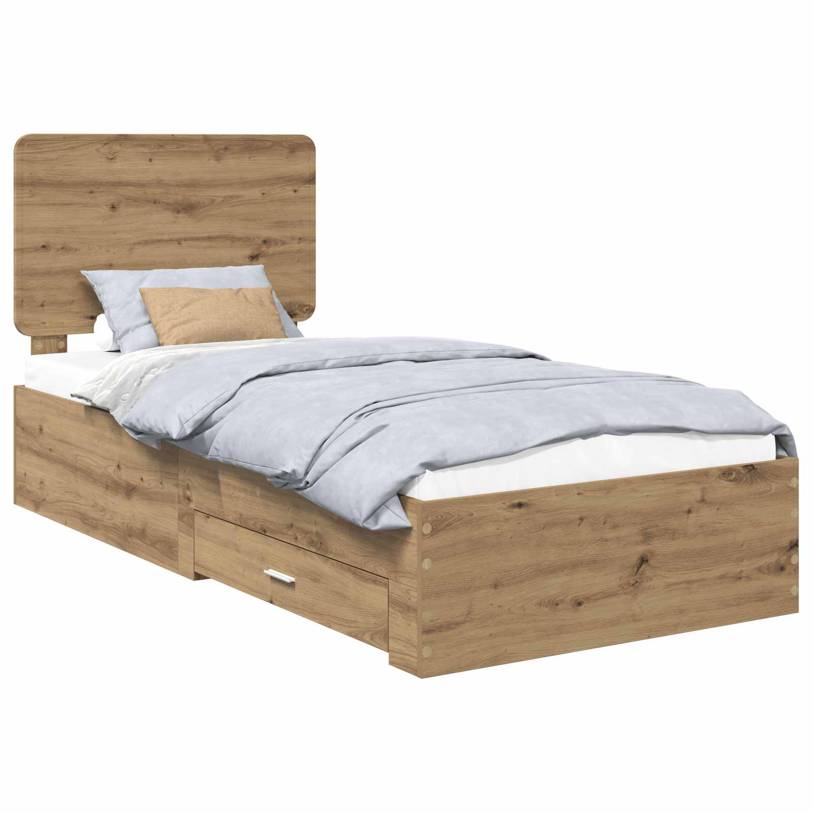 Σκελετός Κρεβατιού Artisan Oak 90 x 200 cm Επεξεργασμένο ξύλο