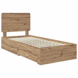 Σκελετός Κρεβατιού Artisan Oak 90 x 200 cm Επεξεργασμένο Ξύλο