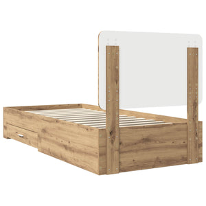 Σκελετός Κρεβατιού Artisan Oak 90 x 200 cm Επεξεργασμένο Ξύλο