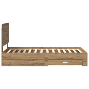 Σκελετός Κρεβατιού Artisan Oak 90 x 200 cm Επεξεργασμένο Ξύλο