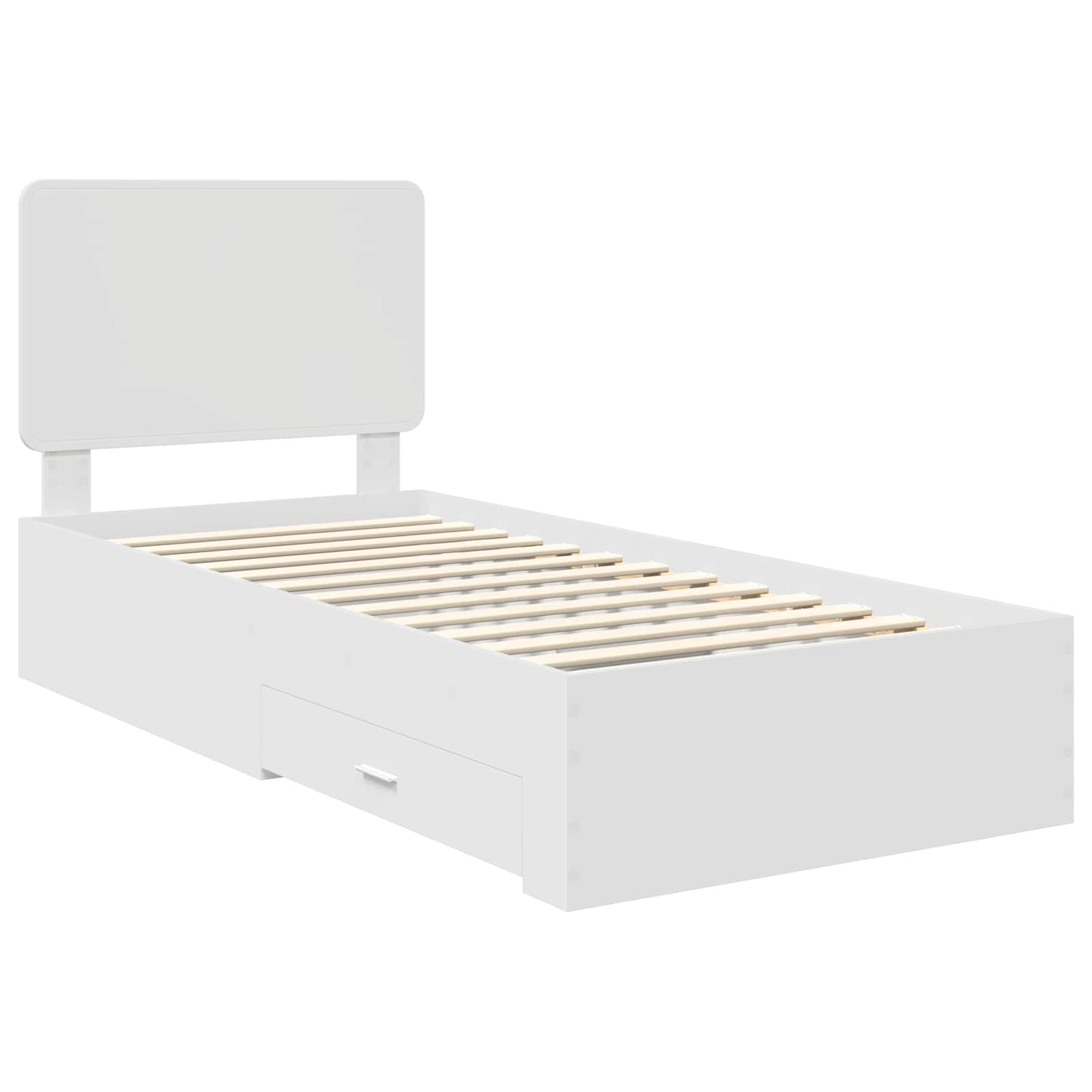 Σκελετός Κρεβατιού Λευκό 90 x 190 cm Επεξεργασμένο ξύλο