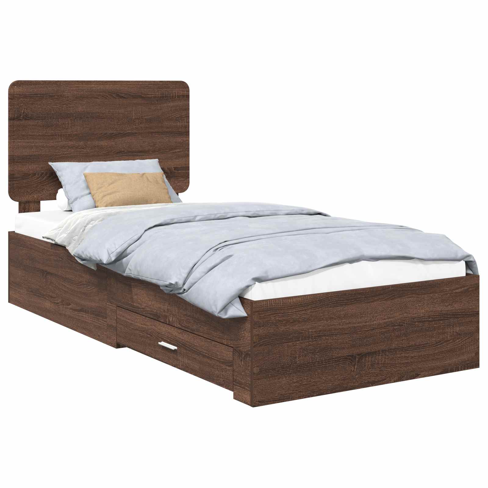 Σκελετός Κρεβατιού Καφέ δρυς 90 x 190 cm Επεξεργασμένο Ξύλο