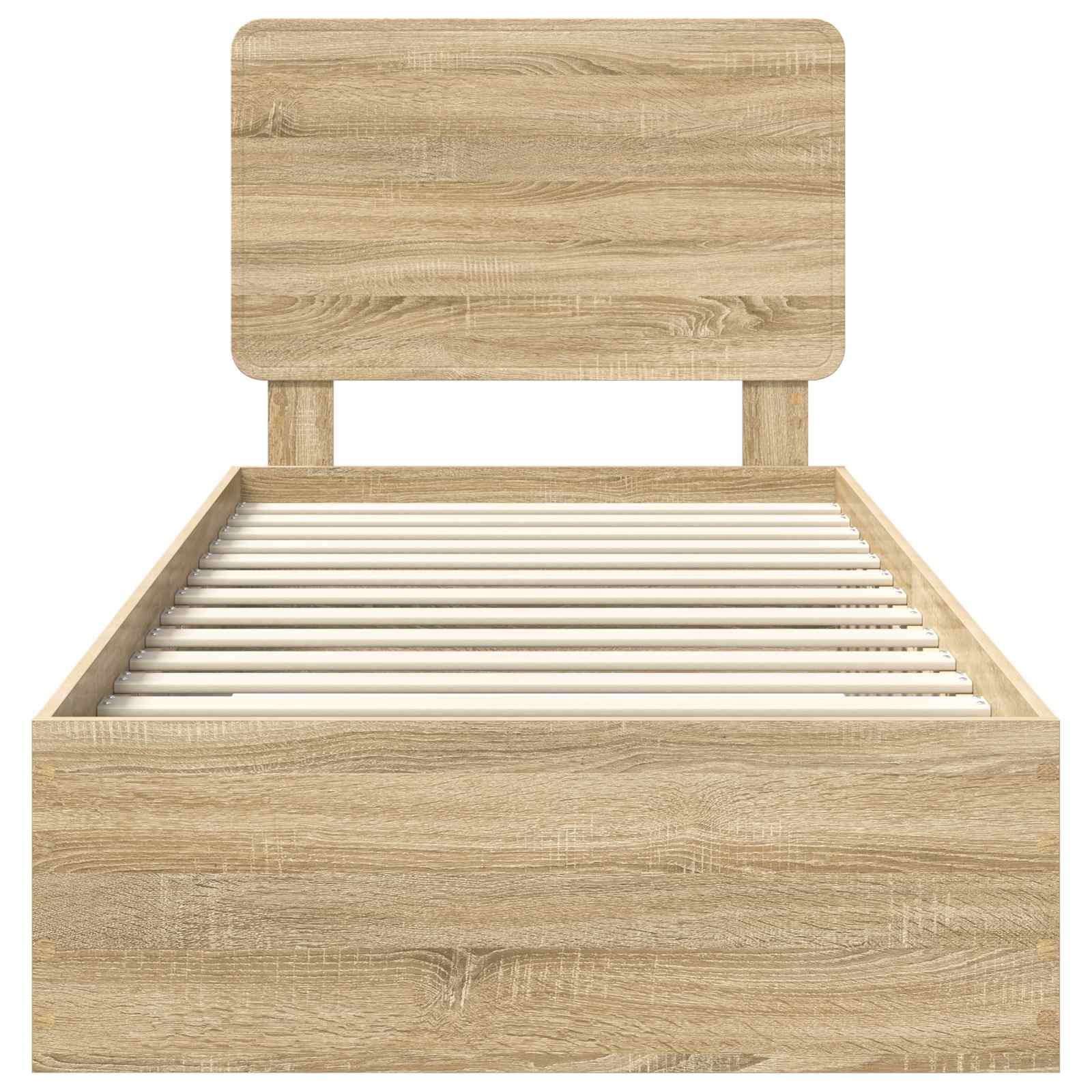 Σκελετός Κρεβατιού Δρύς Sonoma 75 x 190 cm Επεξεργασμένο ξύλο