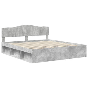 Σκελετός Κρεβατιού Σκυρόδεμα 180 x 200 cm Στερεά ξυλεία πεύκου
