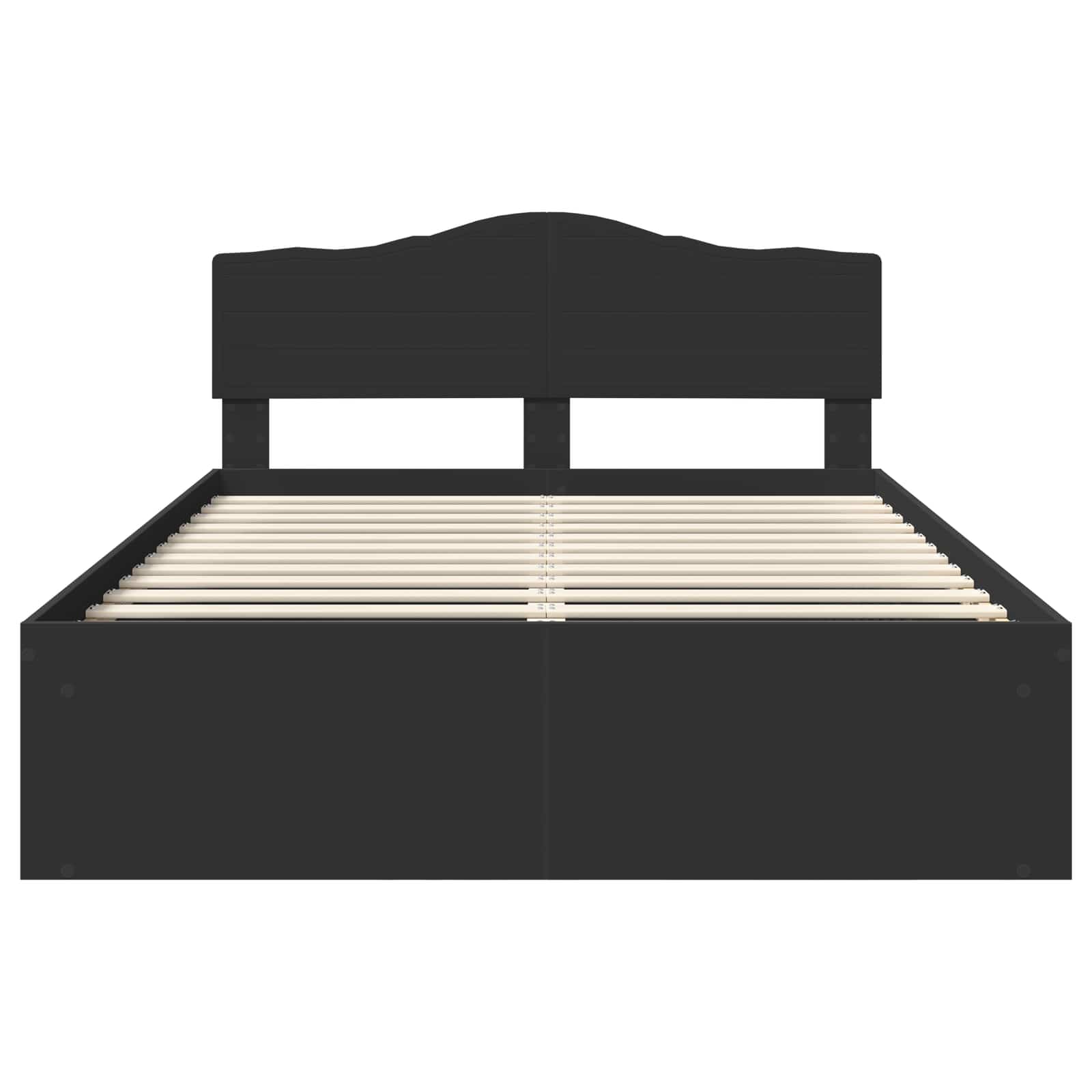 Σκελετός Κρεβατιού Μαύρο 160 x 200 cm Στερεά ξυλεία πεύκου - Pakobazaar