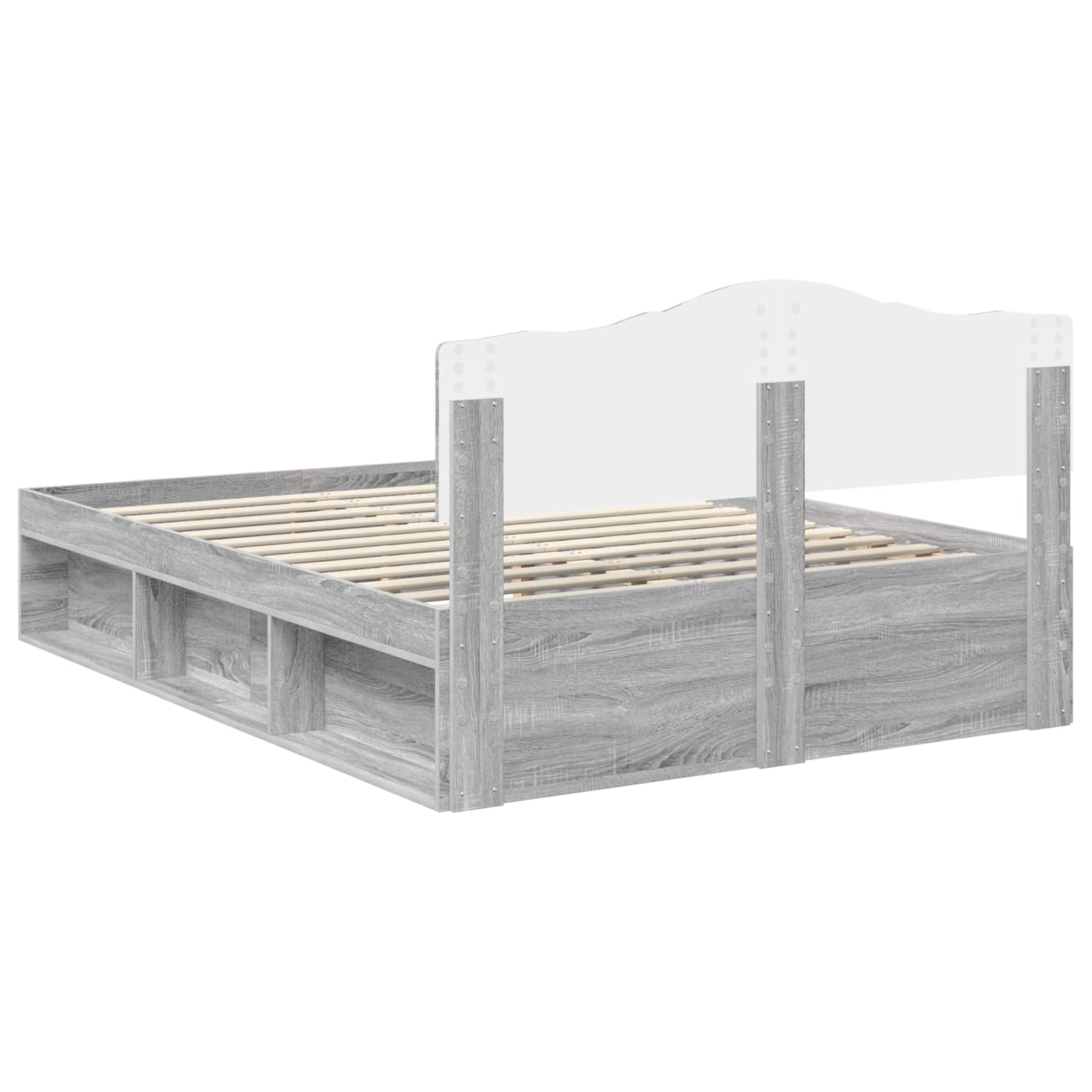 Σκελετός Κρεβατιού με κεφαλάρι Γκρίζο Σονομα 160 x 200 cm