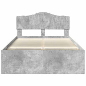 Σκελετός Κρεβατιού Σκυρόδεμα 120 x 200 cm Στερεά ξυλεία πεύκου