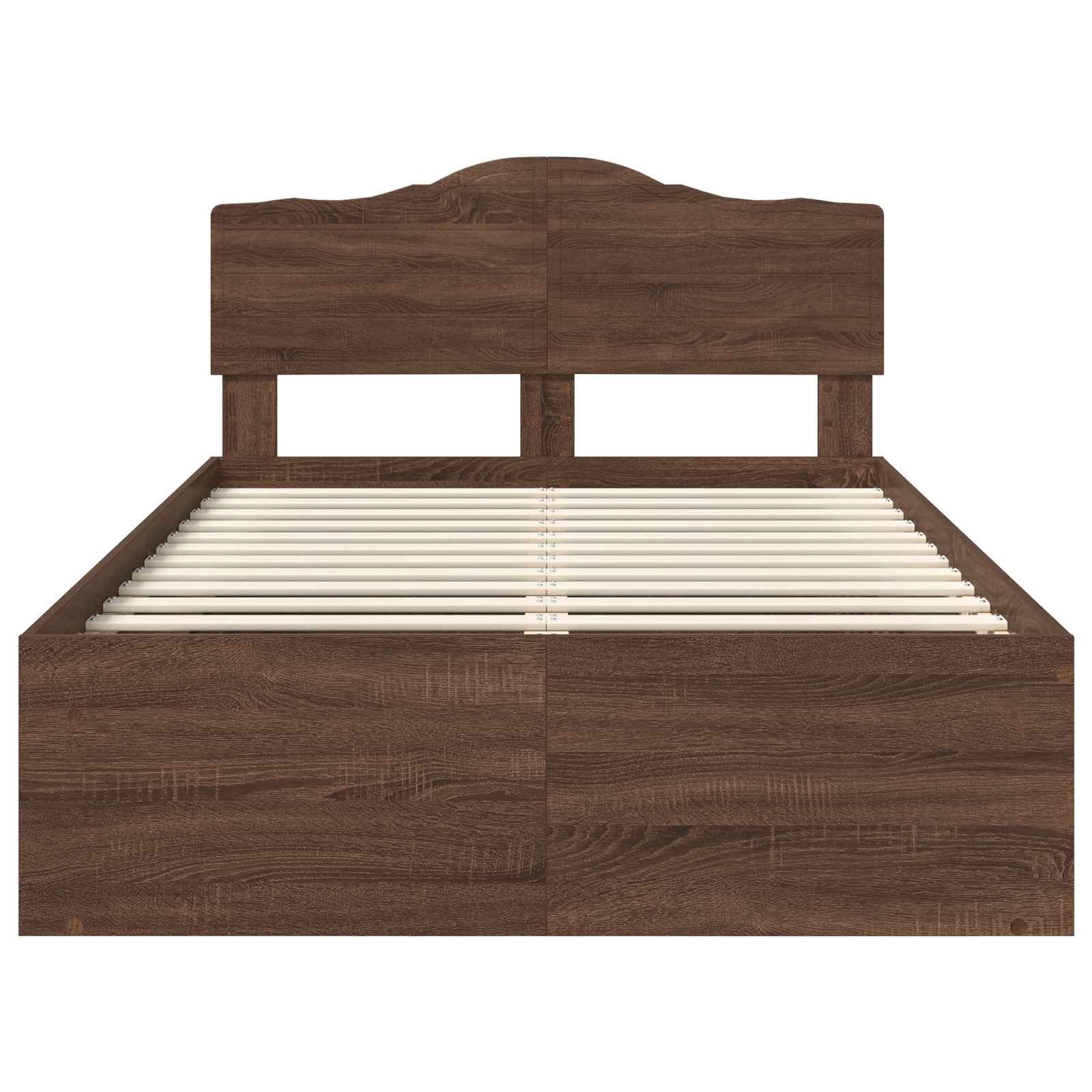 Σκελετός Κρεβατιού Καφέ δρυς 120 x 200 cm Στερεά ξυλεία πεύκου