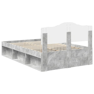 Σκελετός Κρεβατιού Σκυρόδεμα 120 x 190 cm Στερεά ξυλεία πεύκου