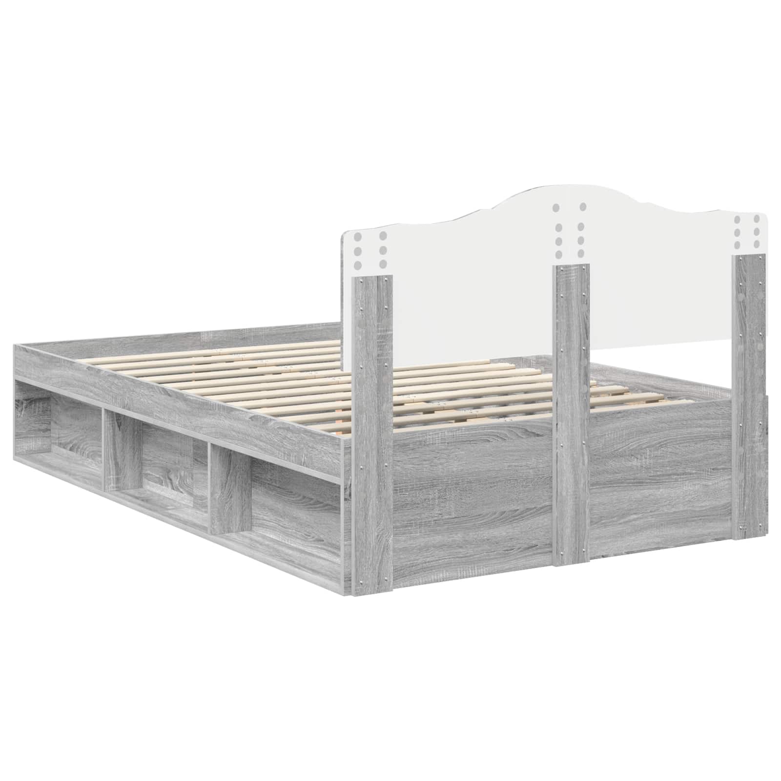 Σκελετός Κρεβατιού με κεφαλάρι Γκρίζο Σονομα 120 x 190 cm