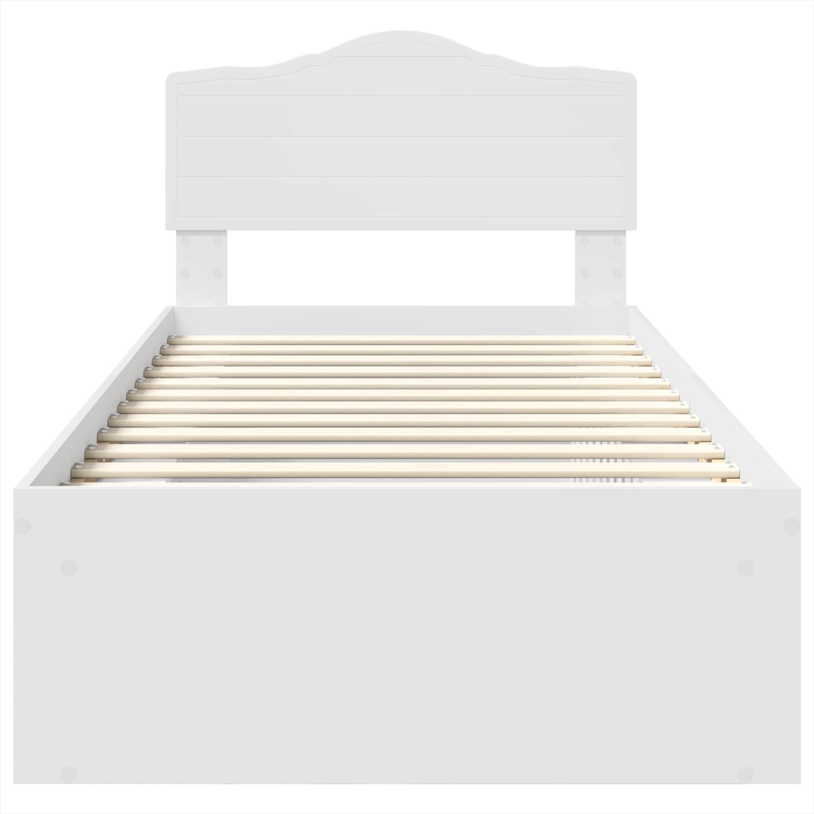 Σκελετός Κρεβατιού Λευκό 90 x 190 cm Στερεά ξυλεία πεύκου