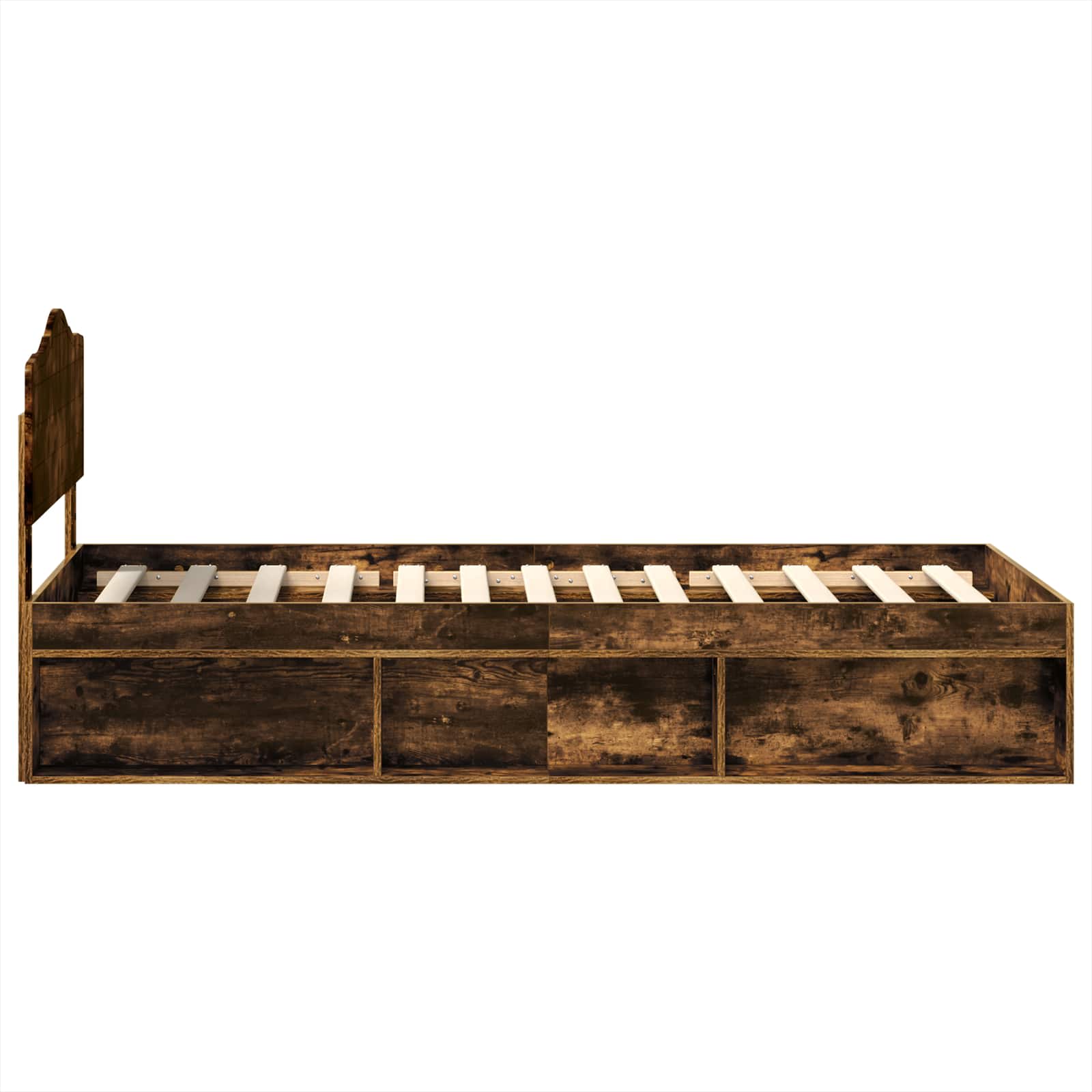 Σκελετός Κρεβατιού με κεφαλάρι Καπνιστό Δρύς 90 x 190 cm