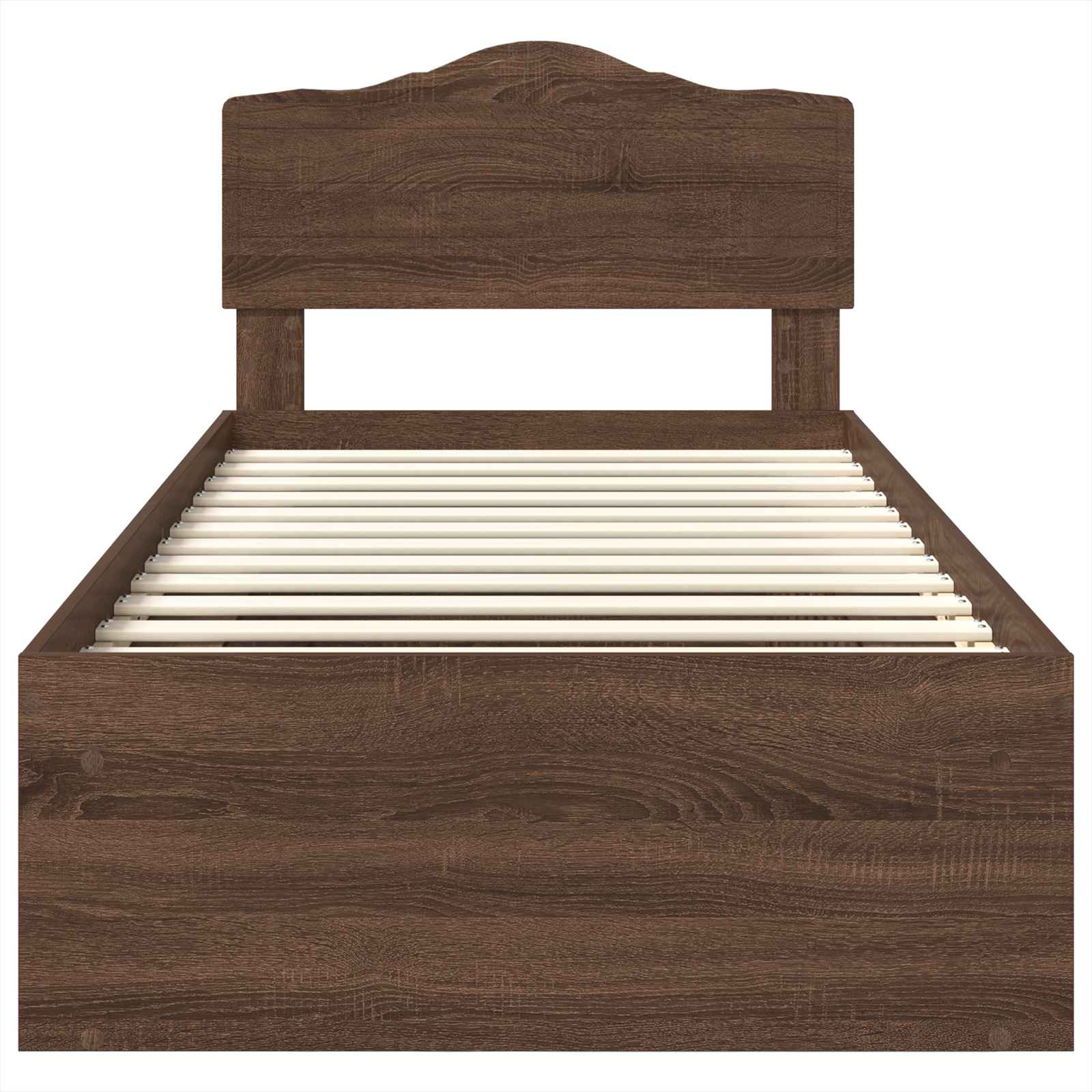 Σκελετός Κρεβατιού Καφέ δρυς 90 x 190 cm Στερεά ξυλεία πεύκου