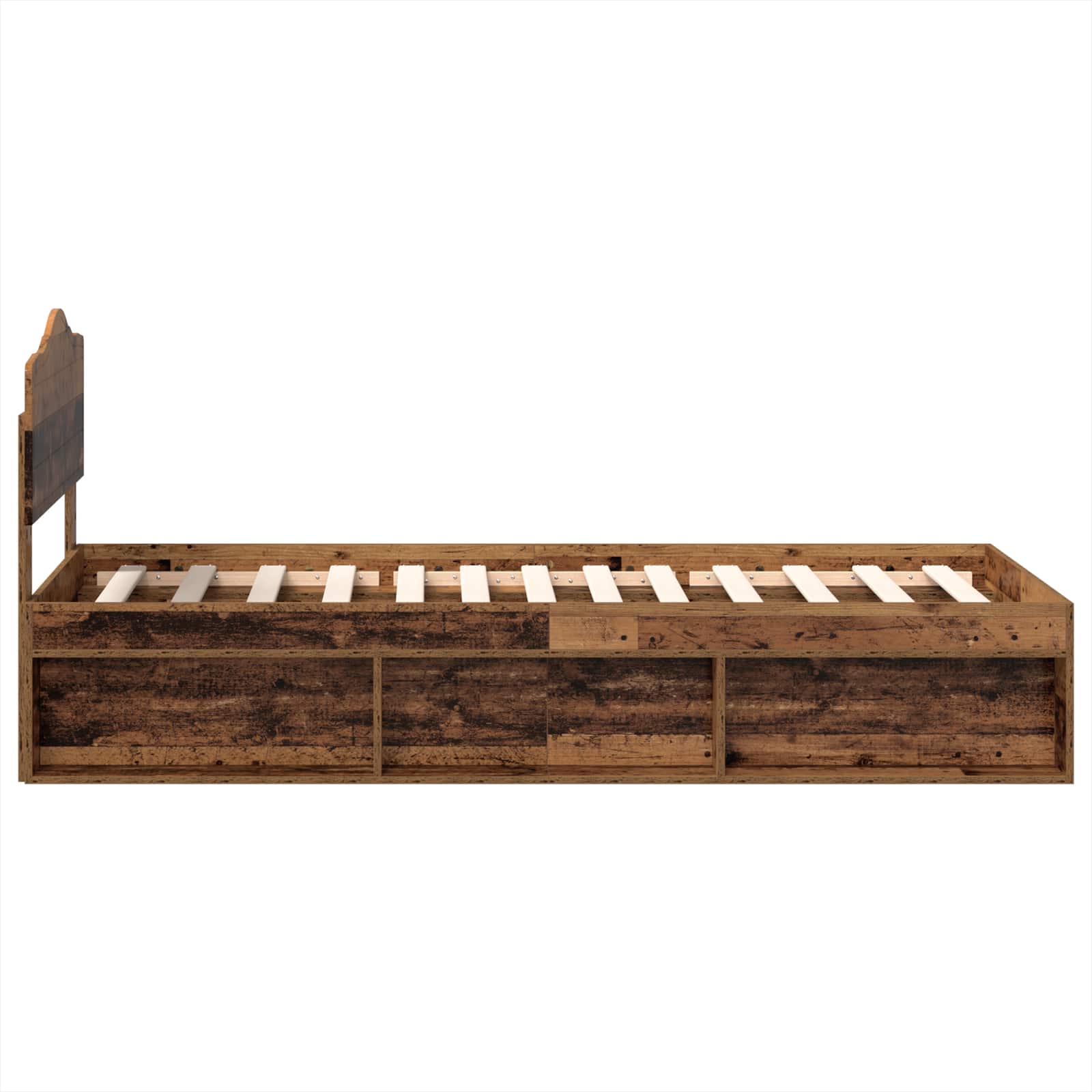 Σκελετός Κρεβατιού Παλιό ξύλο 75 x 190 cm Στερεά ξυλεία πεύκου
