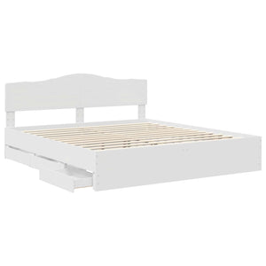 Σκελετός Κρεβατιού Λευκό 180 x 200 cm Μηχανήματος Ξύλο