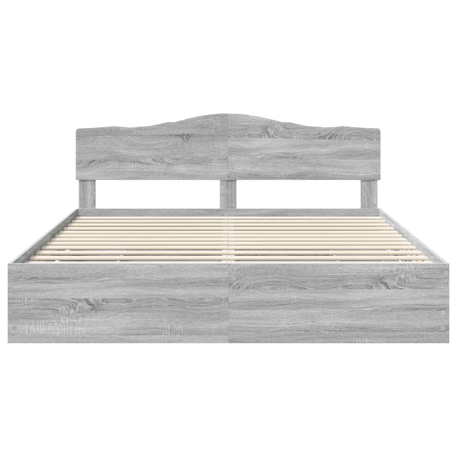 Σκελετός Κρεβατιού Γκρίζο Σονομα 180 x 200 cm Μηχανήματος Ξύλο