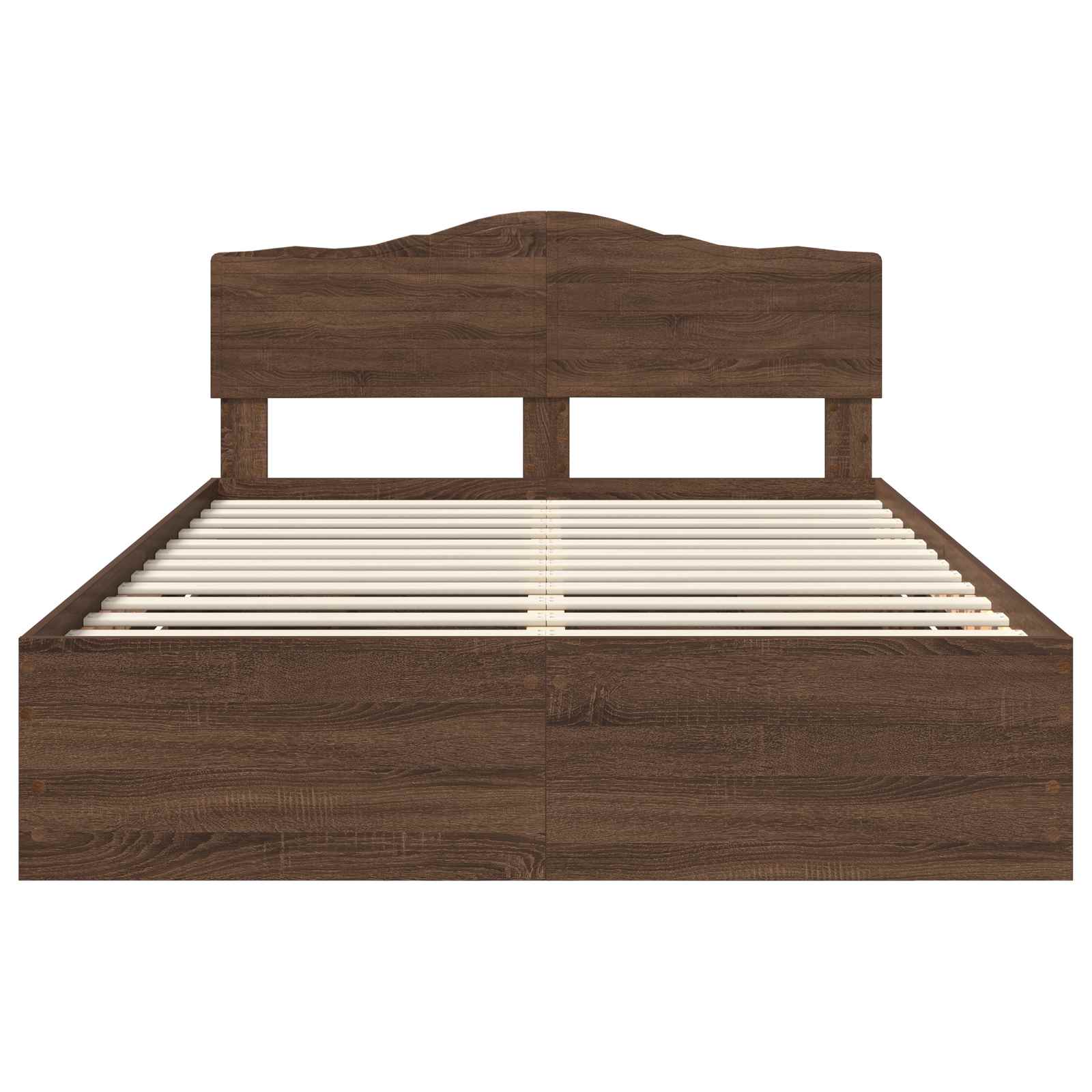 Σκελετός Κρεβατιού Καφέ δρυς 150 x 200 cm Μηχανήματος Ξύλο