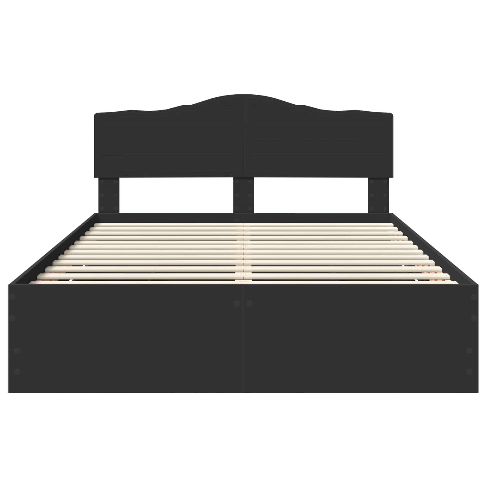Σκελετός Κρεβατιού Μαύρο 140 x 200 cm Μηχανήματος Ξύλο