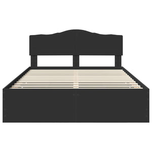 Σκελετός Κρεβατιού Μαύρο 140 x 190 cm Μηχανήματος Ξύλο
