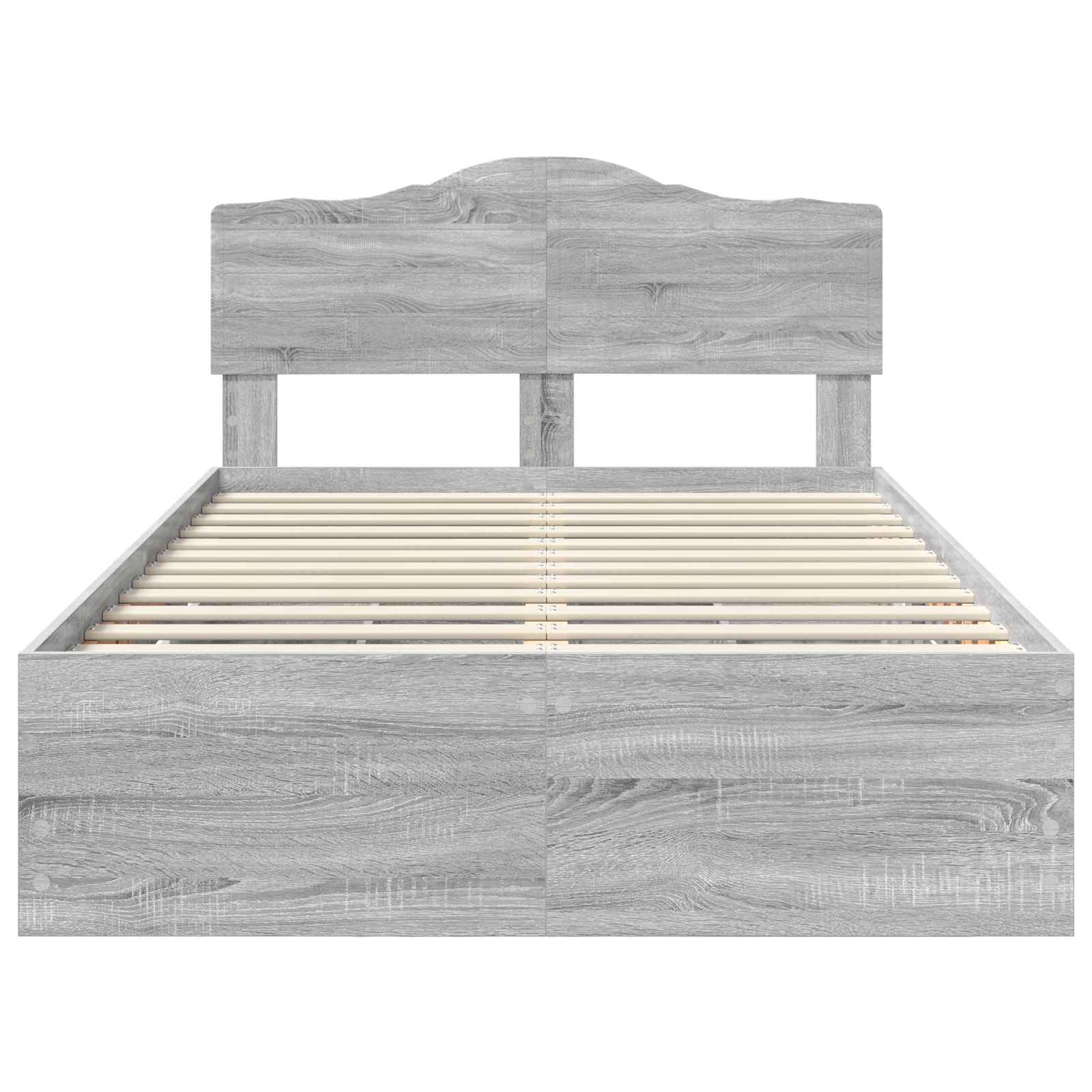 Σκελετός Κρεβατιού Γκρίζο Σονομα 135 x 190 cm Μηχανήματος Ξύλο